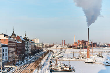 Pohjoisranta talvella.