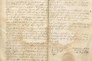 Aukeama raastuvanoikeuden pöytäkirjasta 1600-luvun lopulta.
