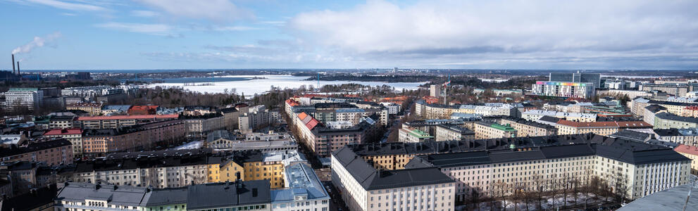 Näkymä Olympiastadionin tornista.